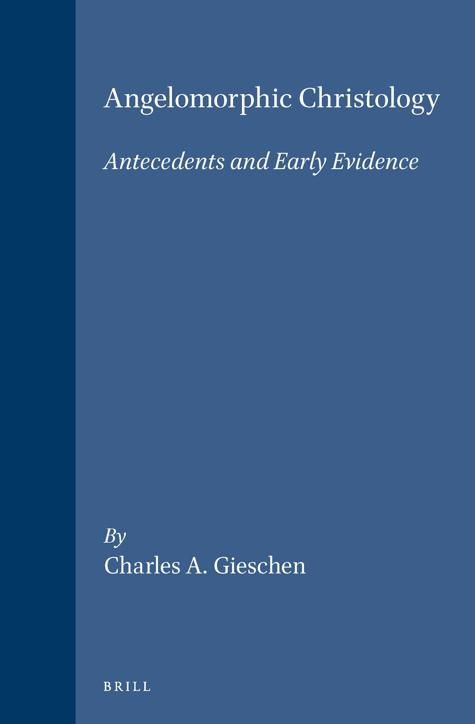 Book cover image for Angelomorphic Christology ISBN: 9789004108400